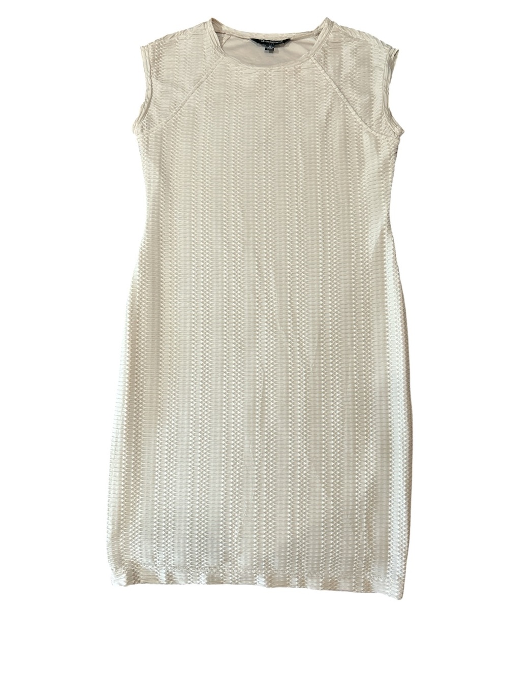 Sharagano Textured Sleeveless Ivory Midi Dress sz 10